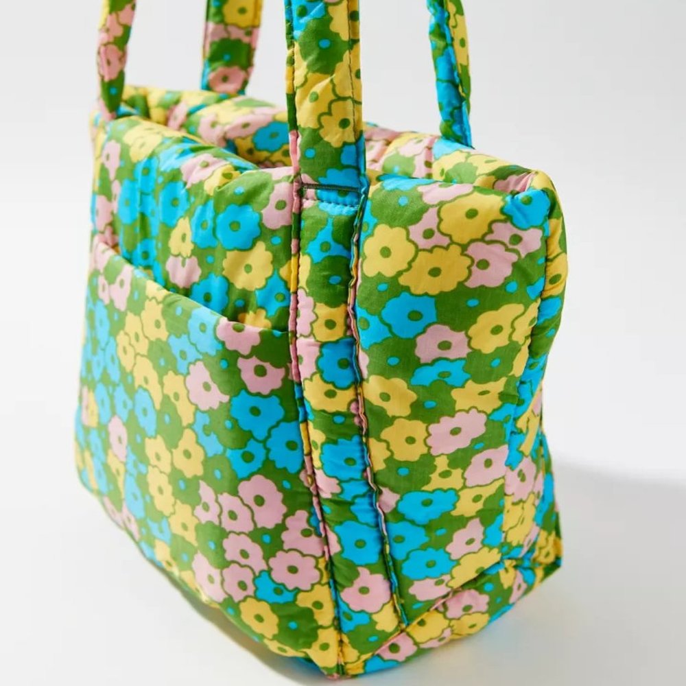 NWOT BAGGU Puffy Mini Tote Flowerbed - Picture 5 of 9